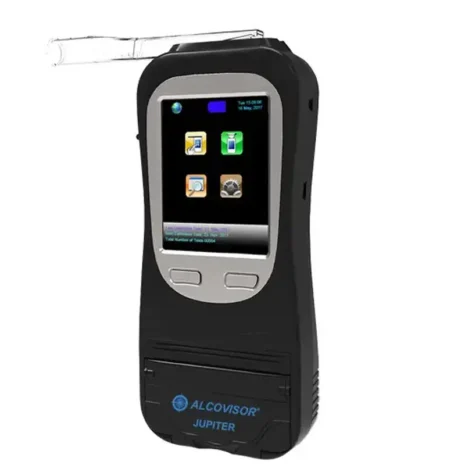 Alcovisor Jupiter Alcohol Breathalyser with built-in Printer Side View Alcovisor Jupiter Alcohol Breathalyser with built-in Printer Side View